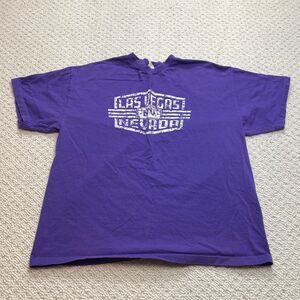 Alstyle Apparel & Activewear Shirt Mens 2XL XXL Purple Las Vegas Nevada Logo Tee